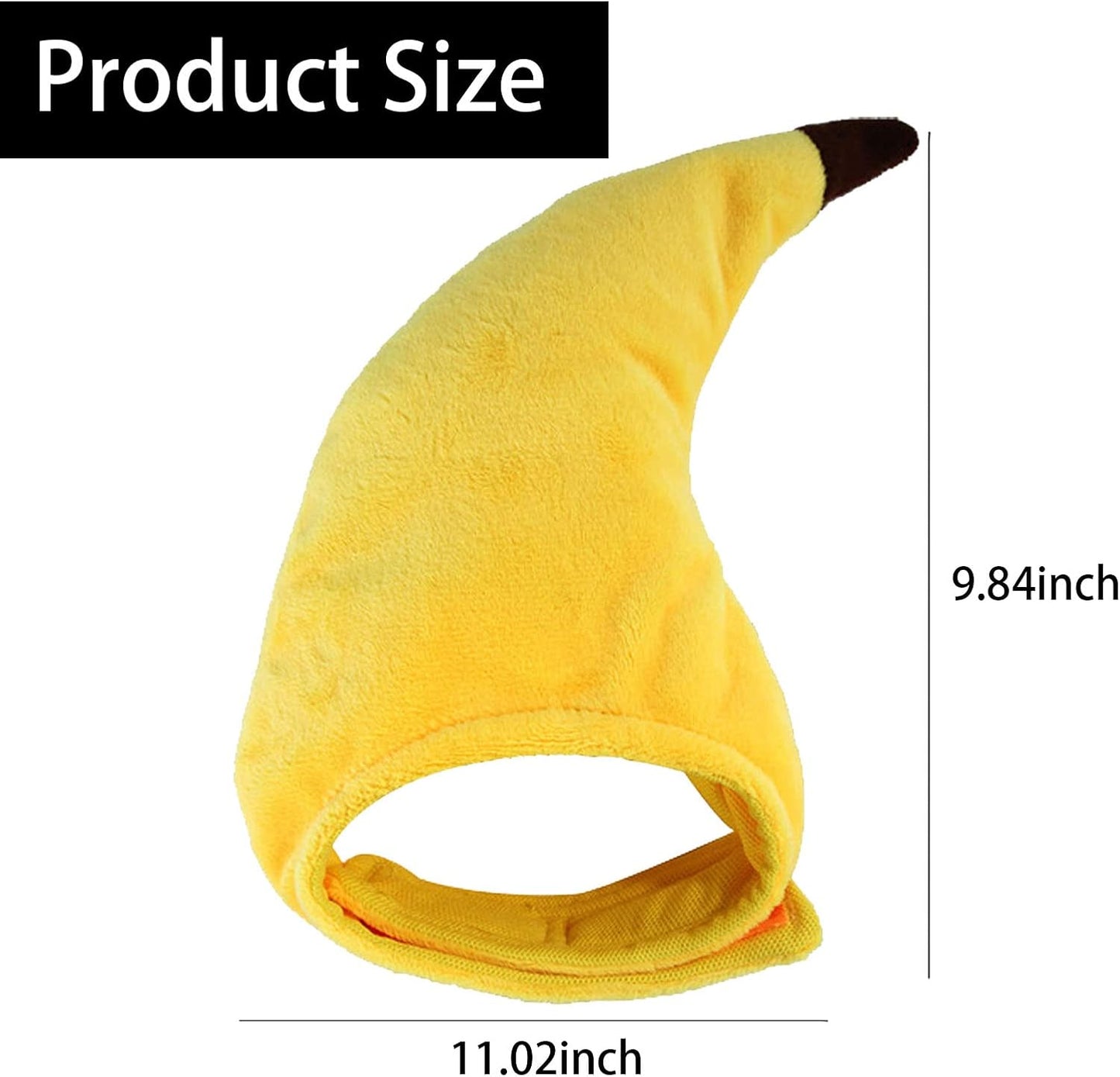 Pet Banana Hat Adorable Pet Headwear Headgear Costume Shaped Soft Cap Applies to Cats Kitten Puppy Small Dogs Perfect for Christmas Halloween Thanksgiving
